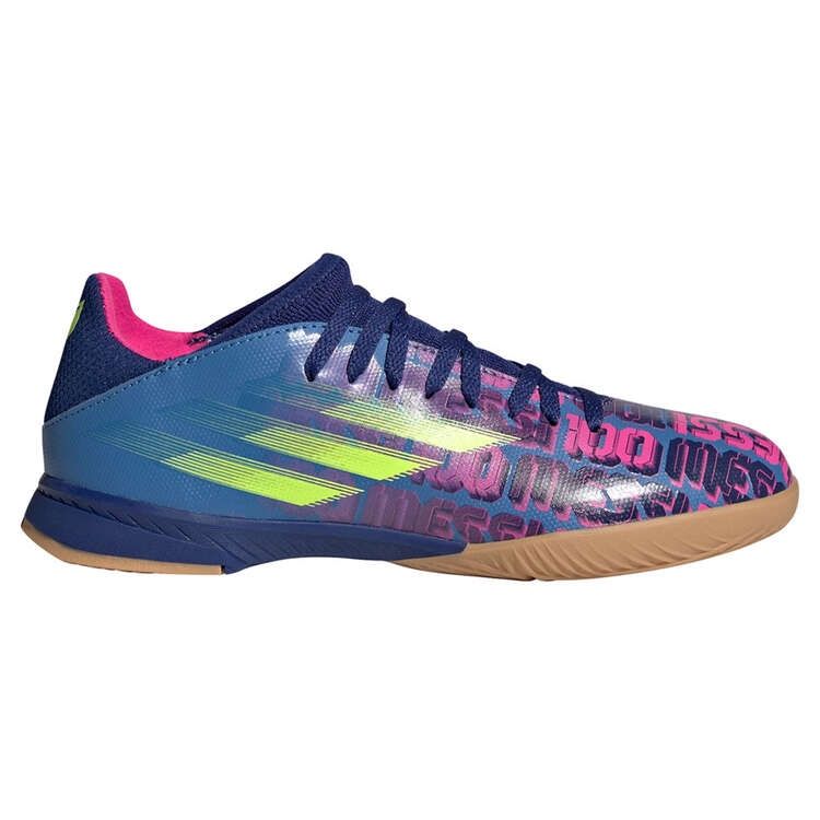adidas X Speedflow Messi .3 Kids Indoor Soccer Shoes, Blue, rebel_hi-res