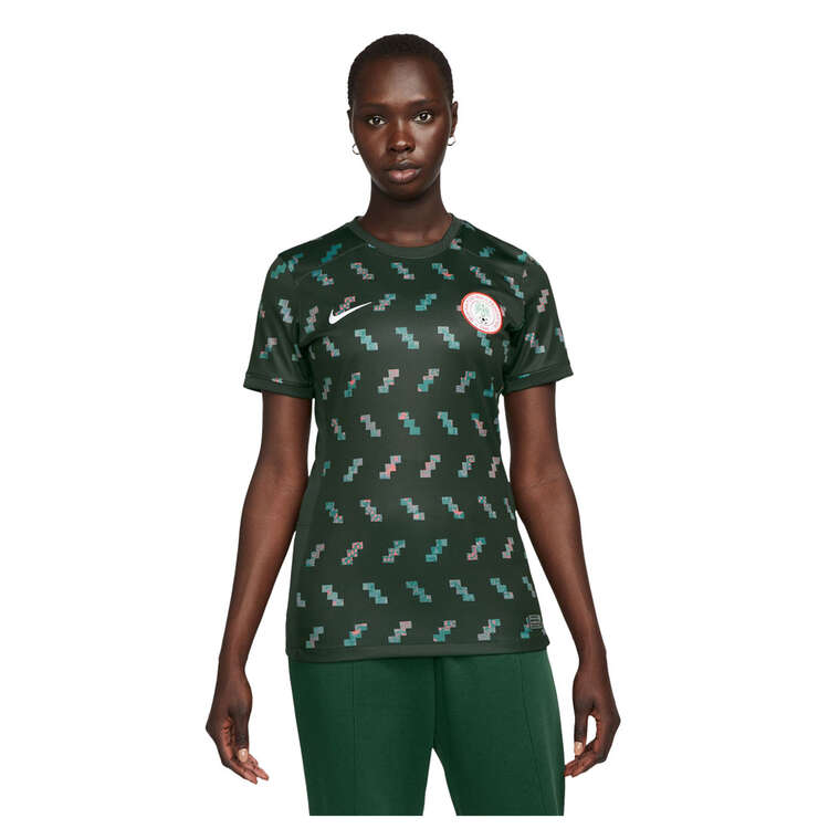 Nike Nigeria 2023 Womens Stadium Away Dri-FIT Football Jersey Green XS, Green, rebel_hi-res