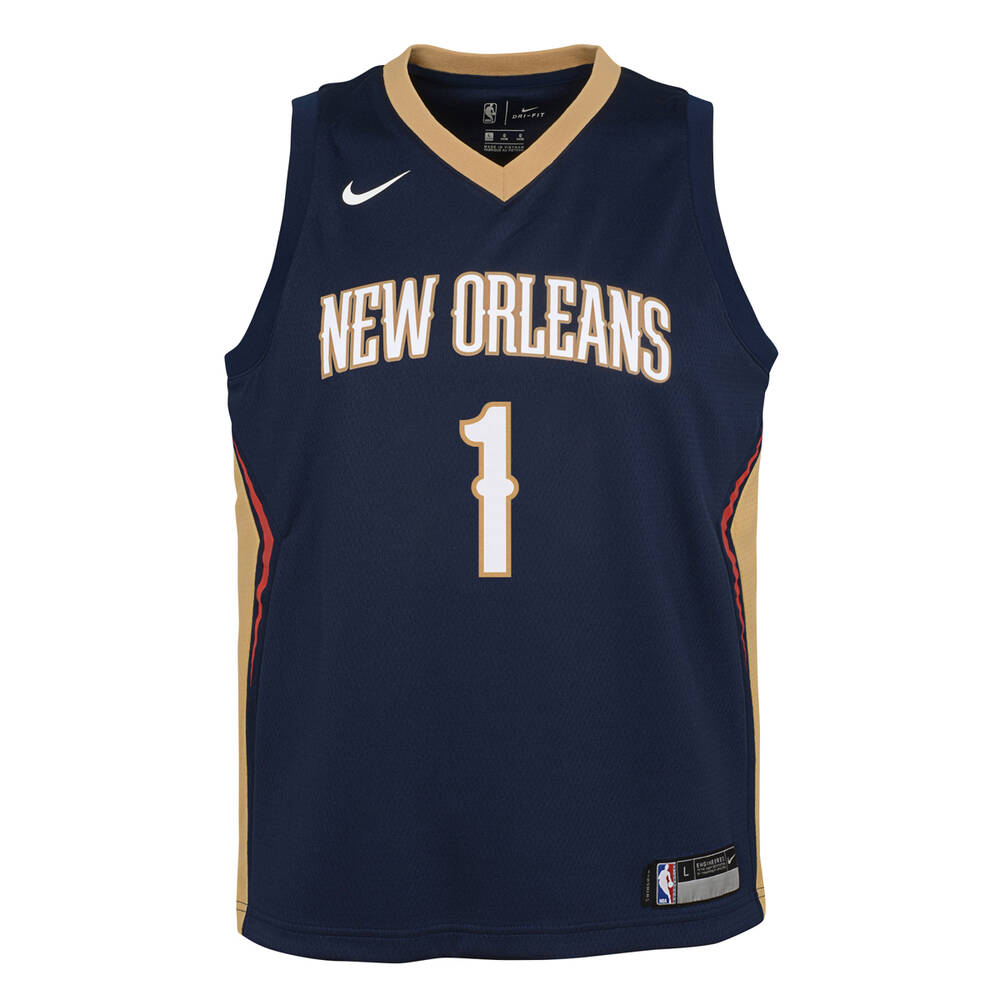  Outerstuff Zion Williamson New Orleans Pelicans #1 Navy Youth  Player Name & Number T-Shirt (Small 8) : Sports & Outdoors