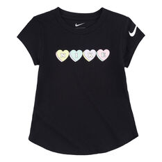 Nike Girls Sweet Hearts Tee, Black, rebel_hi-res