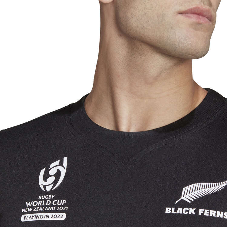 Black Ferns Mens 2022 Rugby World Cup Replica Jersey, Black, rebel_hi-res