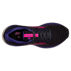 Brooks Glycerin GTS 19 Womens Running Shoes, Black/Pink, rebel_hi-res