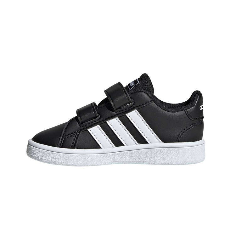adidas Grand Court Toddler Shoes, Black / White, rebel_hi-res
