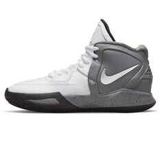Nike Kyrie 8 SE White Cement GS Kids Basketball Shoes White/Grey US 4, White/Grey, rebel_hi-res