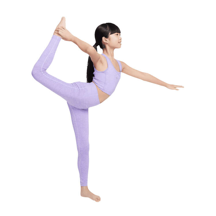 Nike Girls Dri-FIT Yoga Tights, Purple, rebel_hi-res