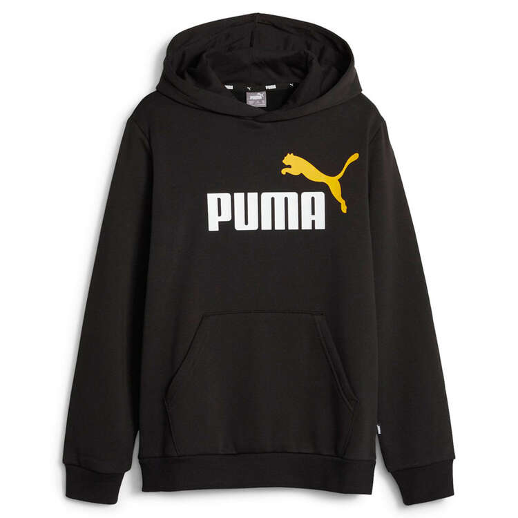 Puma Kids Essential Plus 2 Colour Big Logo Hoodie Black XS, Black, rebel_hi-res