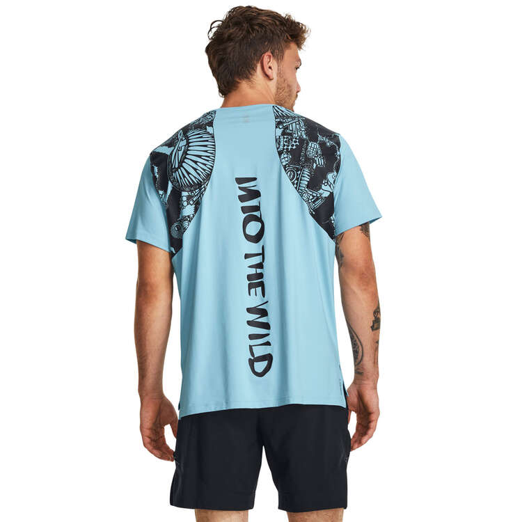 Under Armour Mens Iso-Chill Wild Tee Blue M, Blue, rebel_hi-res