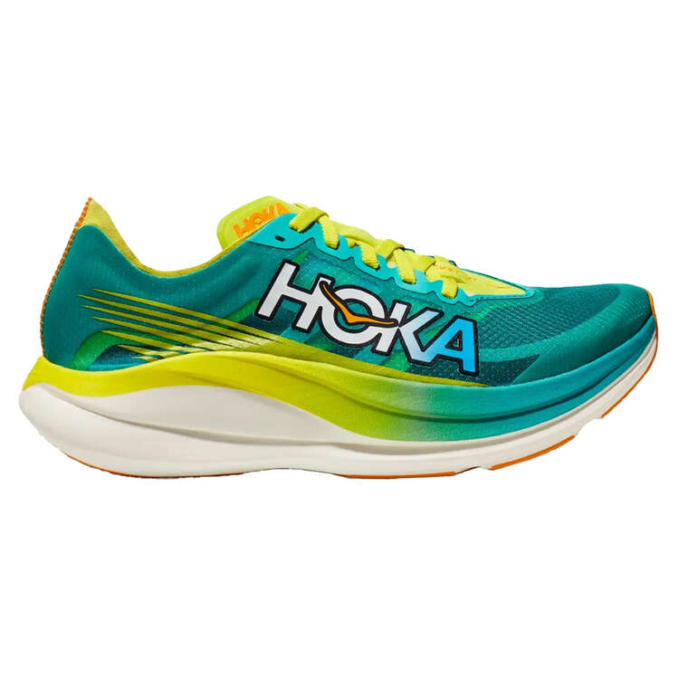 Hoka Rocket X 2 Mens Running Shoes Green/Yellow US 8.5, Green/Yellow, rebel_hi-res