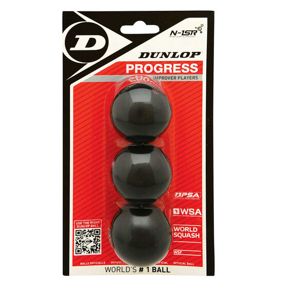 Dunlop Progress 3 Pack Squash Balls, , rebel_hi-res