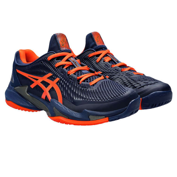 Asics Court FF 3 Mens Tennis Shoes Blue/Orange US 8, Blue/Orange, rebel_hi-res