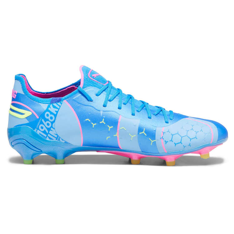 Puma King Ultimate Energy Football Boots Blue/Pink US Mens 9 / Womens 10.5, Blue/Pink, rebel_hi-res