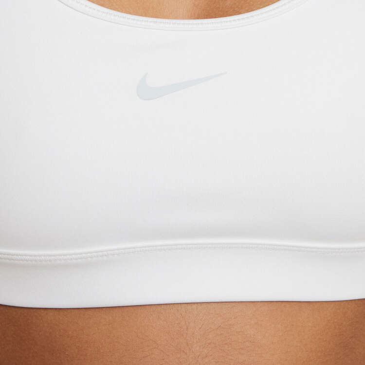 Nike Girls Dri-FIT Swoosh Sports Bra, White, rebel_hi-res