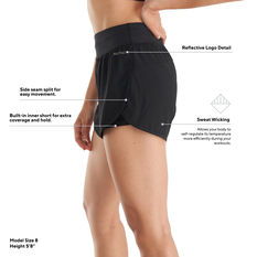 Ell & Voo Womens Essentials Shorts, Black, rebel_hi-res