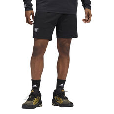 adidas Mens Donovan Mitchell Shorts, Black, rebel_hi-res