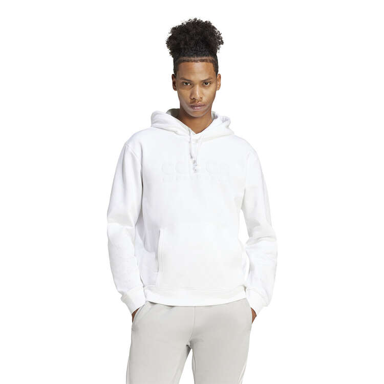 adidas Mens ALL SZN Fleece Graphic Pullover Hoodie, White, rebel_hi-res