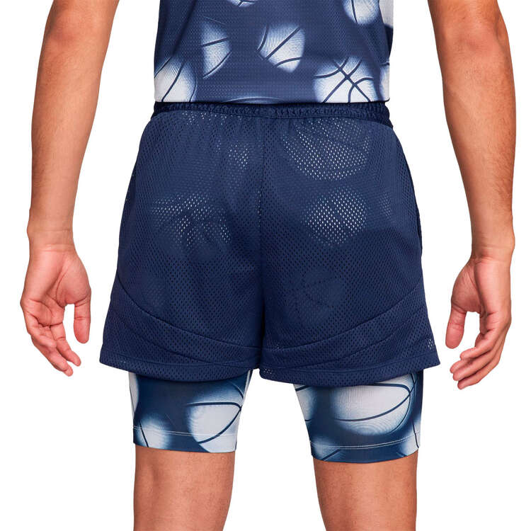 Nike Ja Morant Mens Dri-FIT 2-in-1 4-inch Basketball Shorts Navy S, Navy, rebel_hi-res
