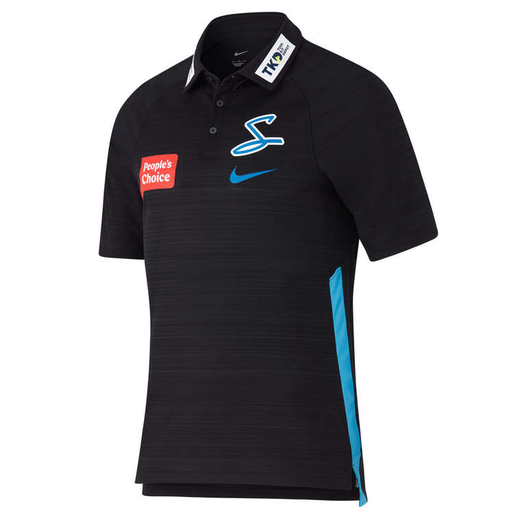 Nike Mens Adelaide Strikers 2023/24 Media Polo Black S, Black, rebel_hi-res