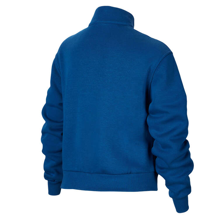 Nike Girls Sportswear Club Fleece Half Zip Sweatshirt, Blue, rebel_hi-res