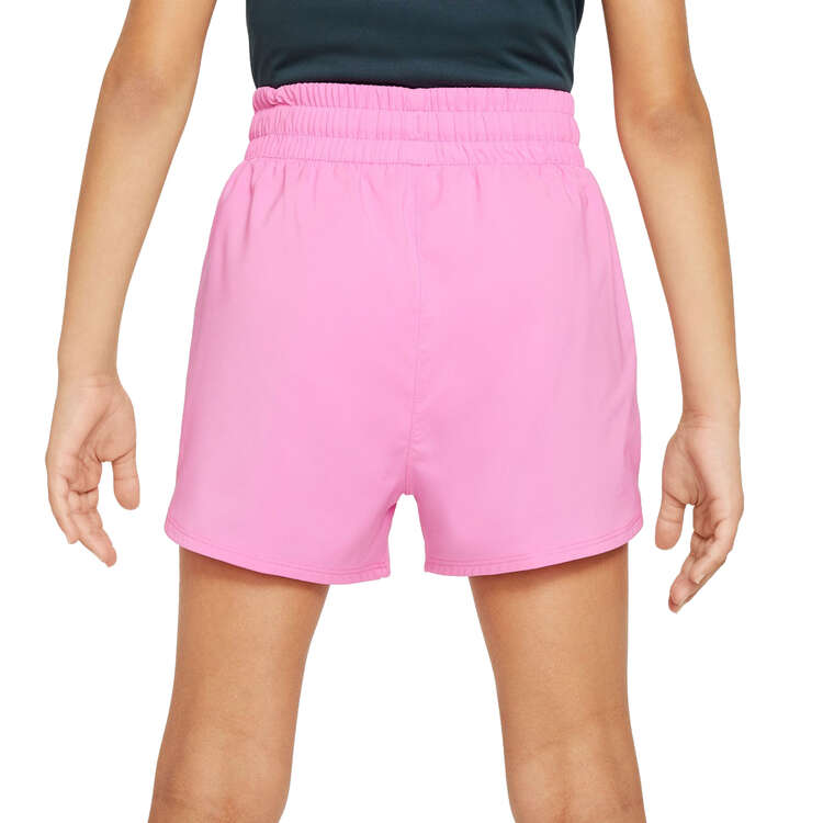Nike Kids Dri-FIT Woven High Waisted Shorts Pink XS, Pink, rebel_hi-res