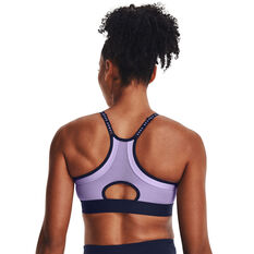 Under Armour Womens Infinity Low Covered Sports Bra Purple XS, Purple, rebel_hi-res