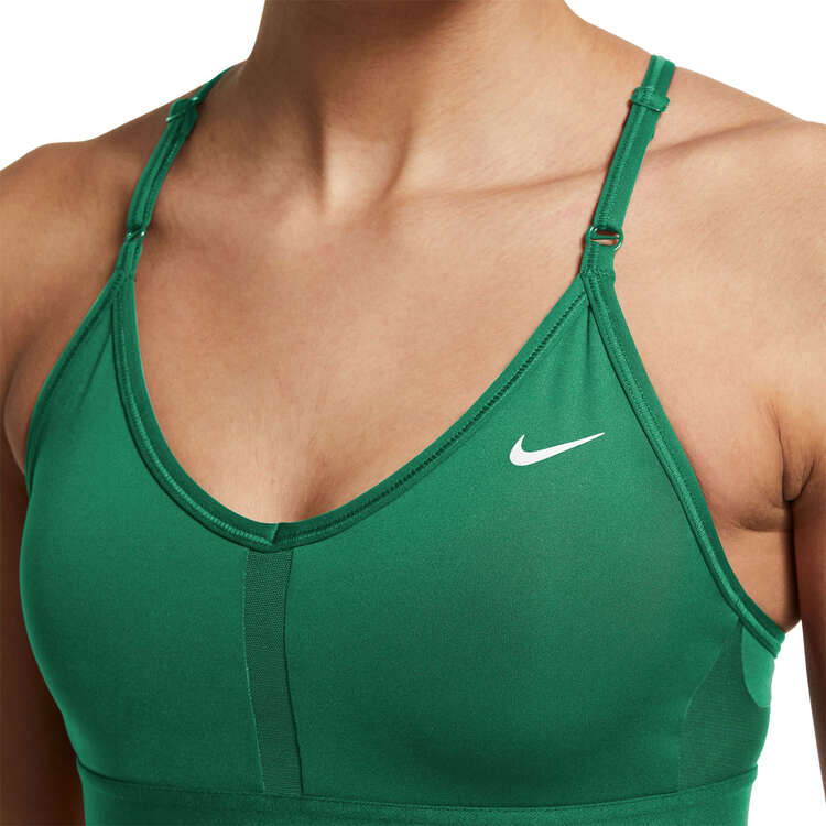 Nike Womens Dri-FIT Indy Padded Sports Bra, Green, rebel_hi-res