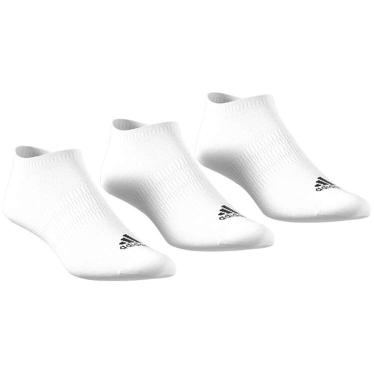 adidas Performance No Show 3 Pack Socks White S, White, rebel_hi-res