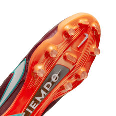 Nike Tiempo Legend 9 Elite Football Boots, Red/Green, rebel_hi-res