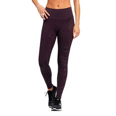 adidas Womens Believe This Glam On Tights Purple XS, Purple, rebel_hi-res