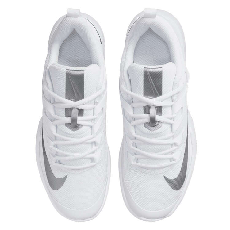 NikeCourt Vapor Lite Womens Hard Court Tennis Shoes, White/Silver, rebel_hi-res