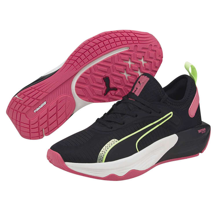 Puma PWR XX Nitro Womens Training Shoes, Black/Pink, rebel_hi-res