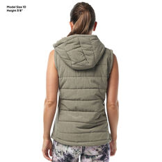 Ell & Voo Womens Masey Quilted Vest, Green, rebel_hi-res