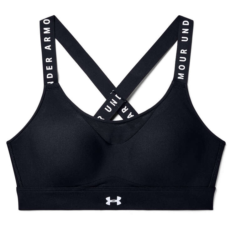 Under Armour Womens Infinity High Support Sports Bra Black XS, Black, rebel_hi-res