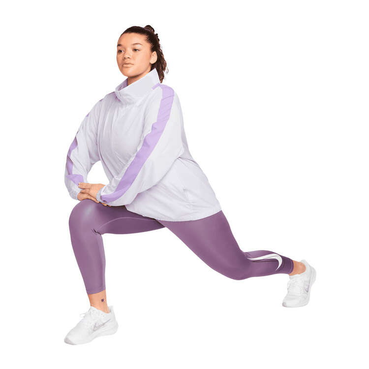 Nike Womens Dri-FIT Swoosh Running Jacket (Plus Size), Purple, rebel_hi-res