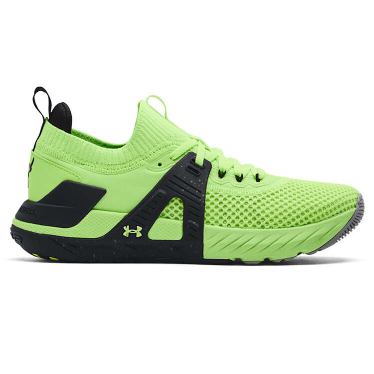 Under Armour Project Rock 4 Mens Training Shoes Yellow/Black US 8.5, Yellow/Black, rebel_hi-res