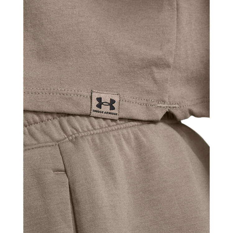 Under Armour Womens Campus Boxy Crop Tee, Taupe, rebel_hi-res