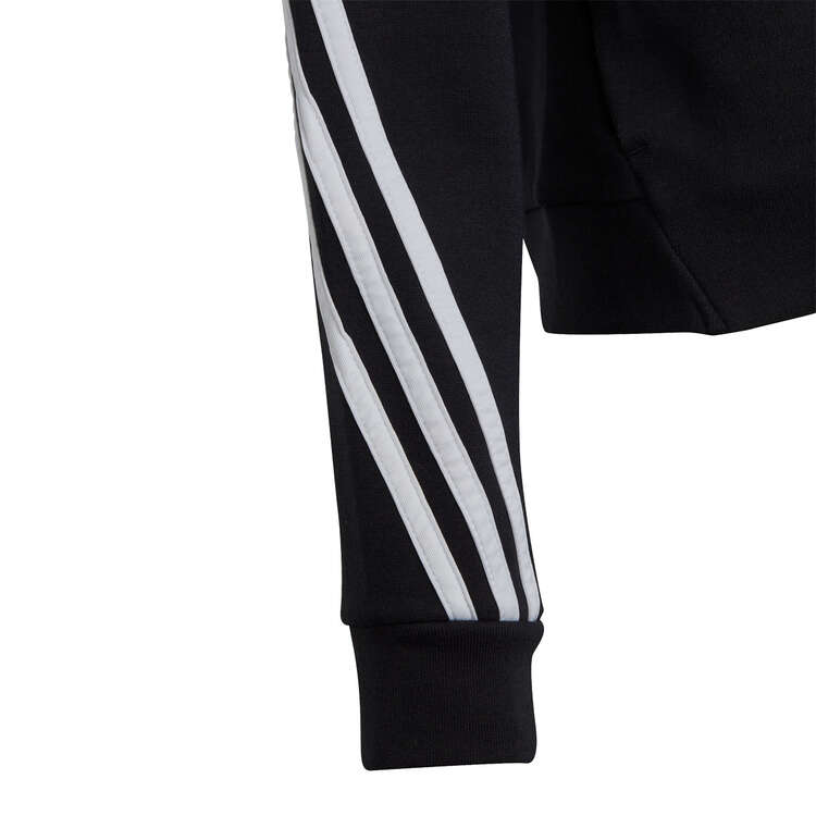 adidas Girls Future Icons 3 Stripes Full Zip Hoodie, Black, rebel_hi-res