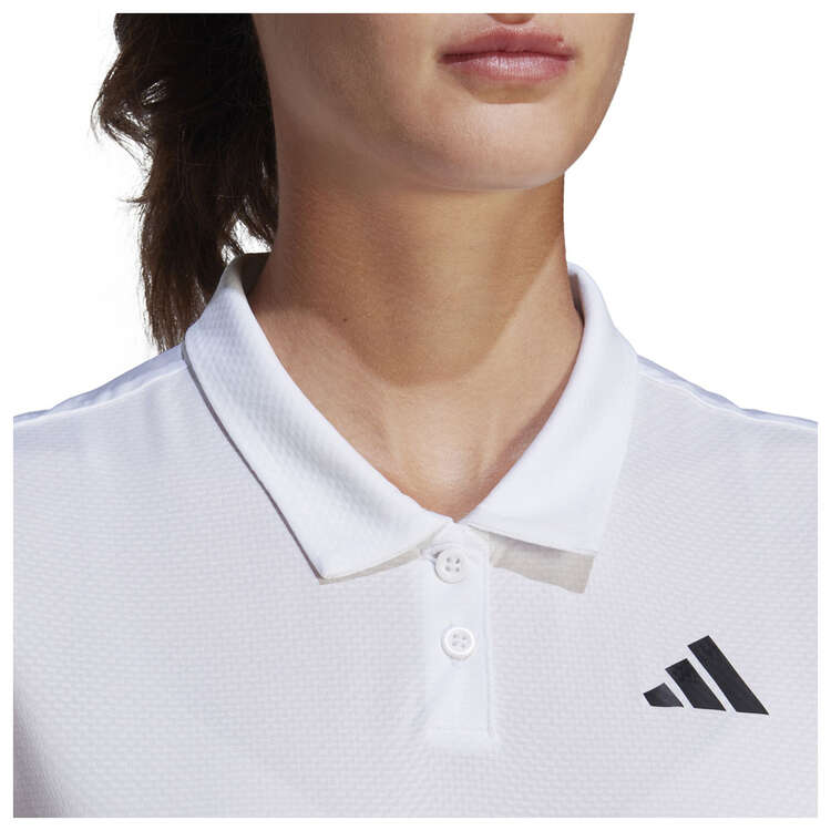 adidas Womens Club Tennis Polo, White, rebel_hi-res