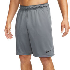 Nike Mens Dri-FIT Knit Training Shorts Grey XS, Grey, rebel_hi-res