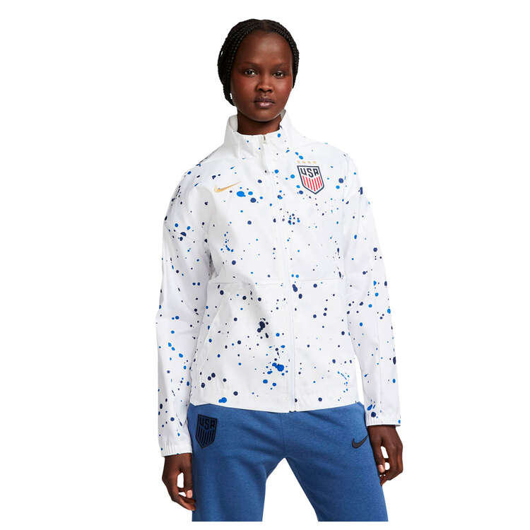 Nike Womens USA Dri-FIT Anthem Football Jacket, White, rebel_hi-res