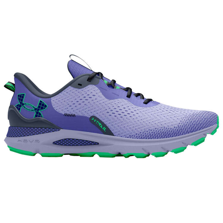 Under Armour Sonic Womens Trail Running Shoes Blue/Green US 6.5, Blue/Green, rebel_hi-res