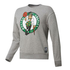 Boston Celtics Mens Fleece Crew Sweatshirt, Grey, rebel_hi-res