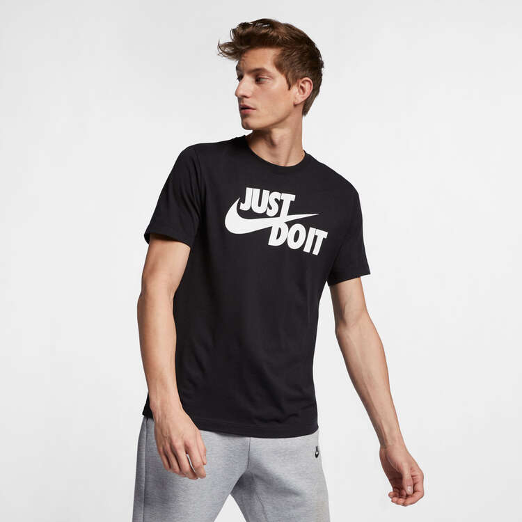 Nike Mens Sportswear Just Do It Tee, Black, rebel_hi-res