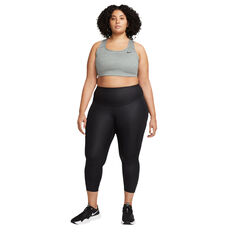 Nike Womens Dri-FIT Swoosh Non-Padded Sports Bra (Plus Size), Grey, rebel_hi-res