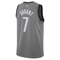 Jordan Brooklyn Nets Kevin Durant 2020/21 Mens Statement Edition Swingman Jersey Grey S, Grey, rebel_hi-res