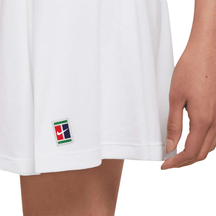 NikeCourt Womens Dri-FIT Heritage Tennis Skirt, White, rebel_hi-res