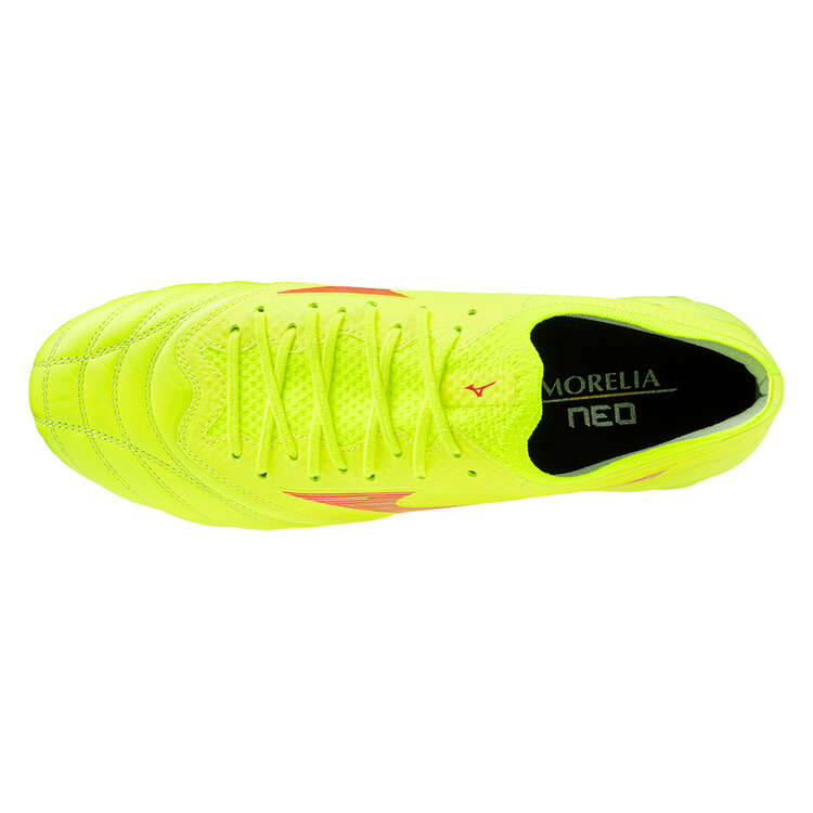 Mizuno Morelia Neo 4 Beta Elite Football Boots, Yellow/Pink, rebel_hi-res