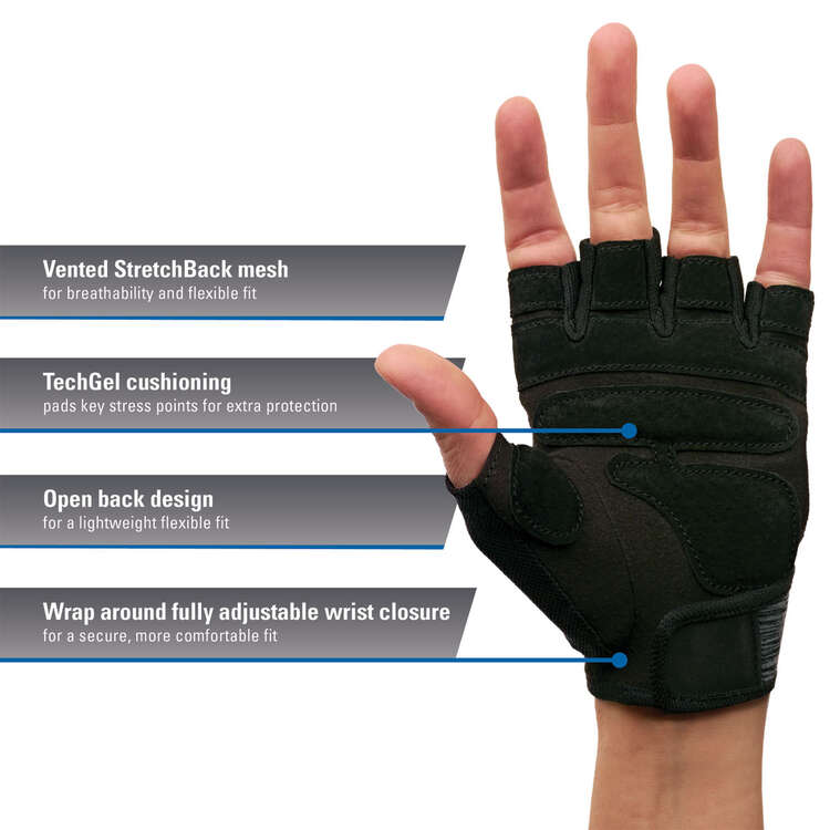 Harbinger Womens FlexFit Glove, Grey, rebel_hi-res