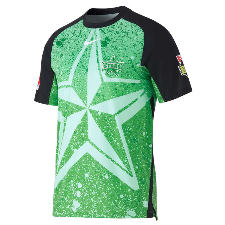 Nike Mens Melbourne Stars 2023/24 Replica BBL Home Shirt, Green, rebel_hi-res