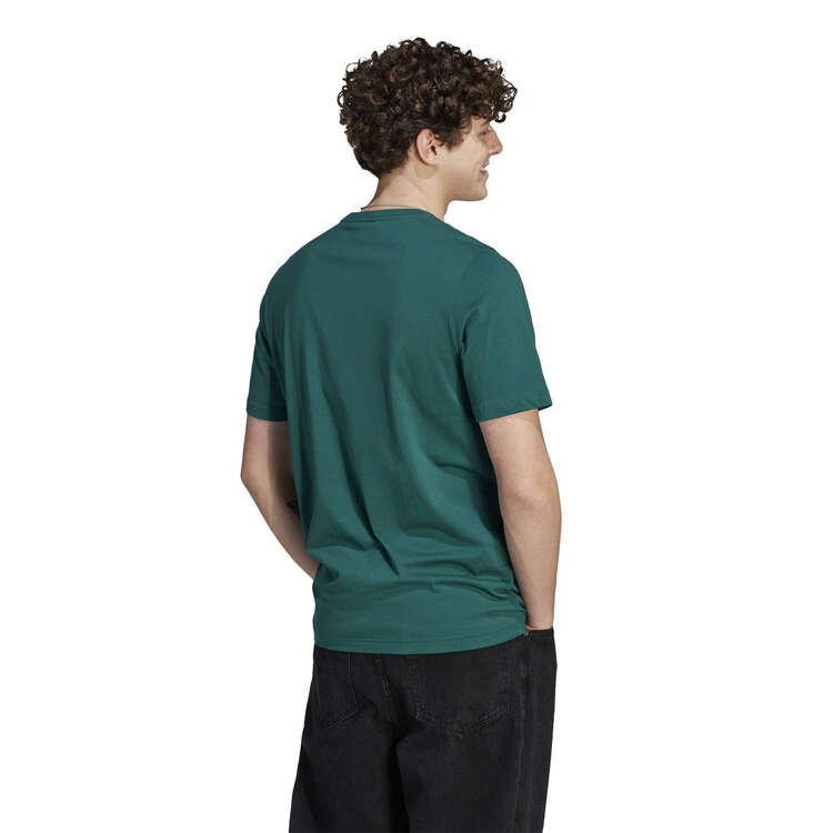 adidas Mens Essentials Single Jersey Embroidered Small Logo Tee, Green, rebel_hi-res