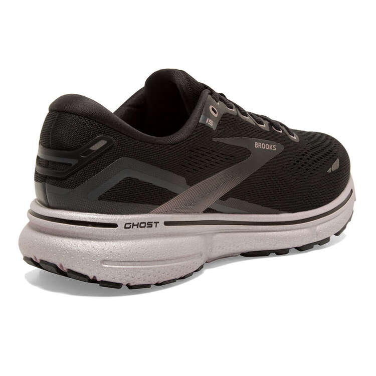 Brooks Ghost 15 D Womens Running Shoes, Black/Rose, rebel_hi-res